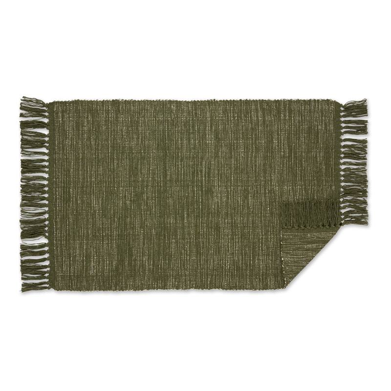 DII Gray and Off White 2-Tone Ribbed Rug 2x3 Ft - 24.0 In. L X 36.0 In. W X 0.2 In. H