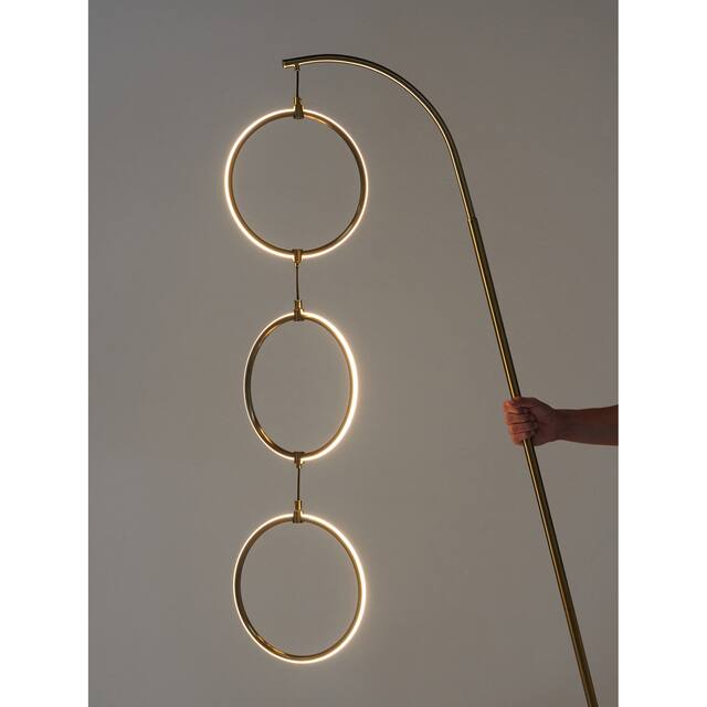 Brightech Nova LED Floor Lamp - Brass.