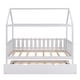preview thumbnail 4 of 16, Twin Size House Bed with trundle, Fence-shaped Guardrail