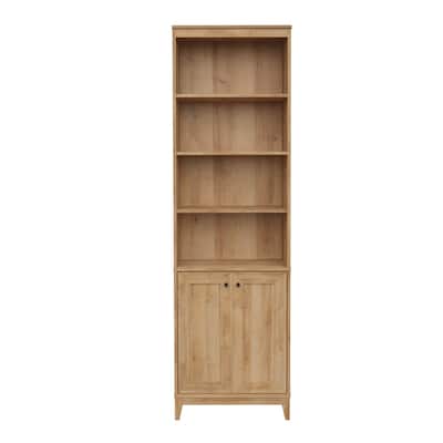 Prepac Yaletown 79.5" H Bookcase, Extra Tall Bookshelf with 4 Shelves and 2 Doors, Accent Bookshelf for Living Room, Home Office