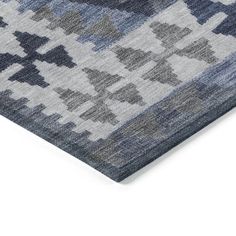 Machine Washable Indoor/ Outdoor Boho Global Chantille Rug