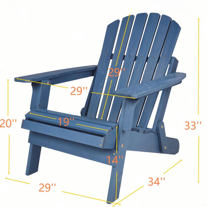 Outdoor Wooden Folding Adirondack Chair