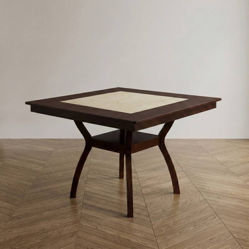 Furniture of America Dionne Contemporary 54-inch Counter Height Dining Table - Ivory