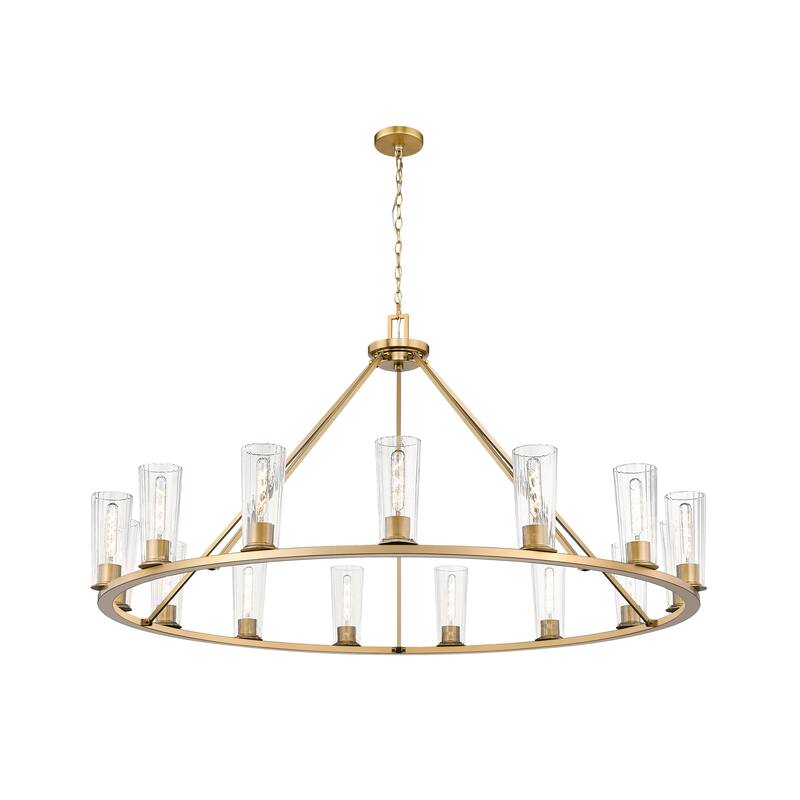 Titus 15 Light Chandelier in Modern Gold