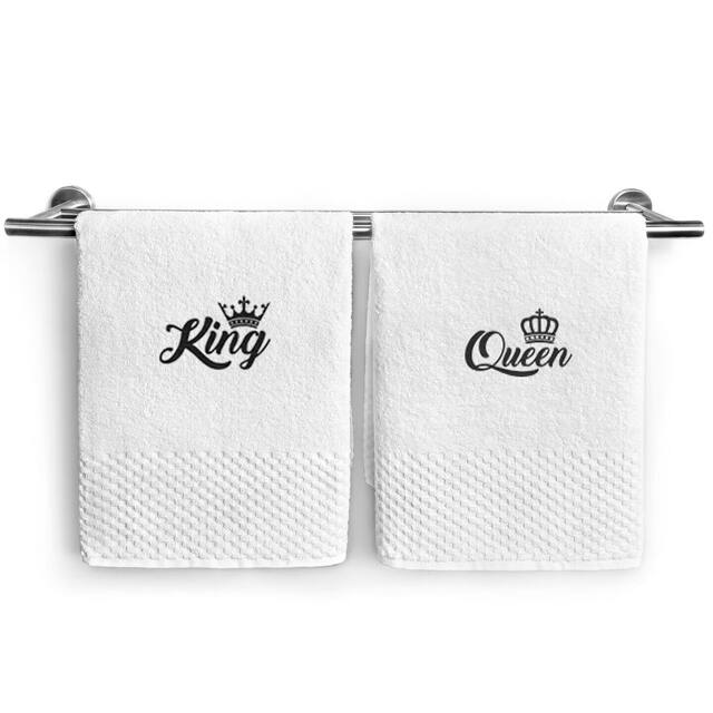 Kaufman 2 Piece Set Monogrammed Hand Towel. Monogram Options. Size 17"x 28" - QUEEN/KING