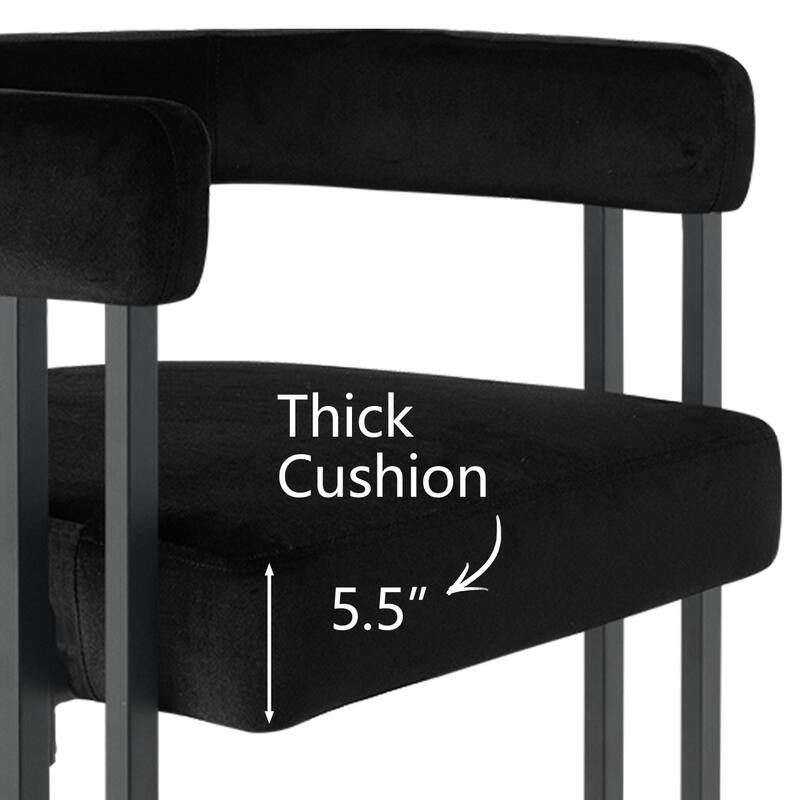Velvet Upholstered Counter Stool