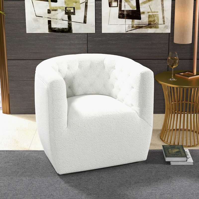Luxor Mid Century Modern Swivel Accent Comfy Chair