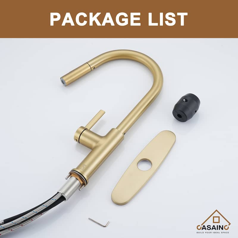 Single Handle Pull-Down Sprayer Kitchen Faucet