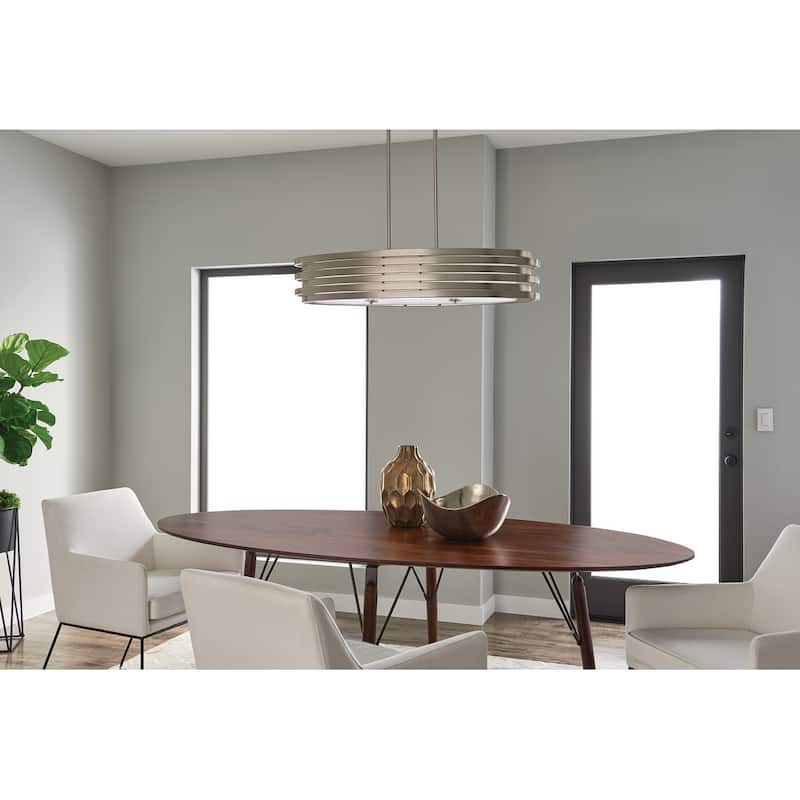 Kichler Lighting Roswell Collection 3-light Brushed Nickel Oval Chandelier/Pendant