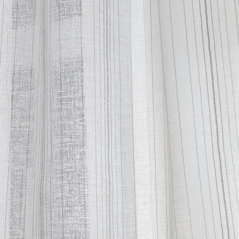 Martha Stewart Hampton Stripe Sheer Rod Pocket Single Curtain Panel