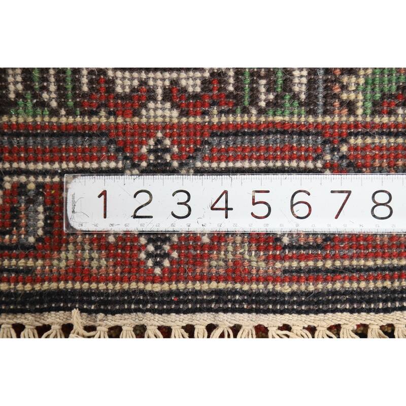 Hand Knotted Oriental 100% Wool Carpet Traditional Medallion Navy Blue & Blues Heriz (serapi) Area Rug - 3' 0'' X 2' 0''