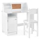 preview thumbnail 20 of 18, Costway Kids Study Desk with Chair, Whiteboard, Marker, Hutch, Storage