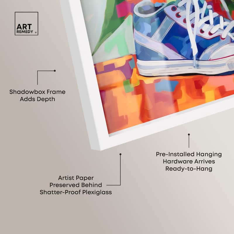 Colorful Sneaker Bouquet Shadowbox by Art Remedy