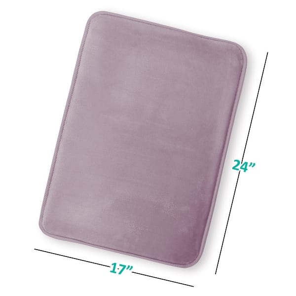 dimension image slide 28 of 58, Clara Clark Ultra Soft Plush Bathroom Rug - Non-Slip, Velvet, Memory Foam Bath Mat - Set of 2