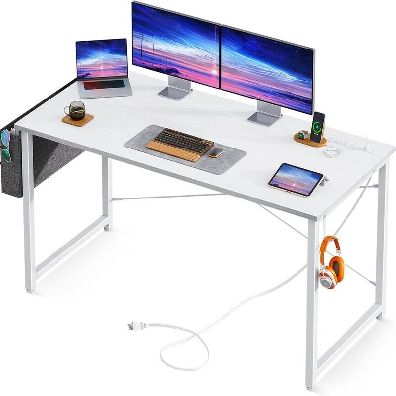 55 inch Computer Desk - White