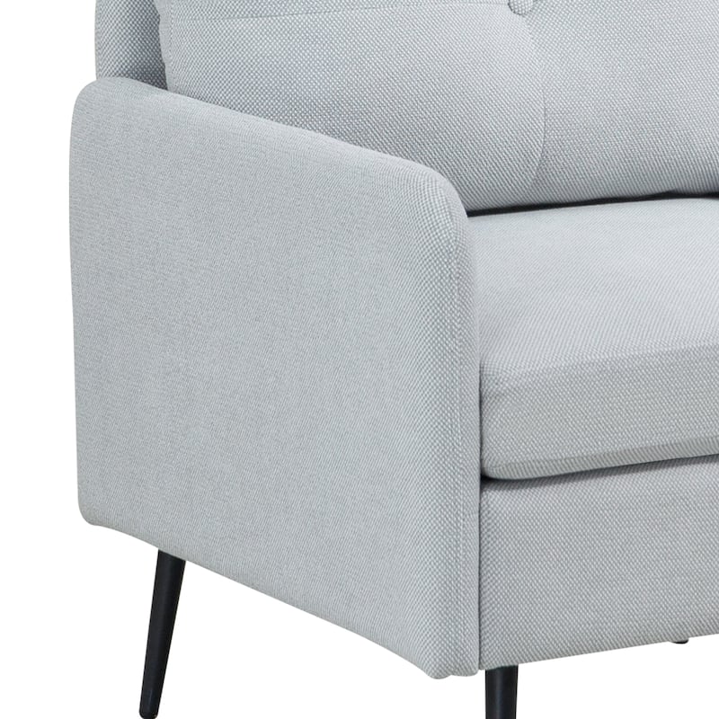 Chenille Accent Chair with Metal Legs