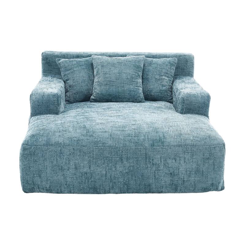 Lazy Sofa Chaise longue Armchair with three pillows and armrestsSleeping Sofa Bed Living RoomBedroomBedroomStudy Chair Bed