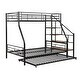 preview thumbnail 6 of 12, Twin Over Full Size Metal Bunk Bed With Trundle And Storage Staircase