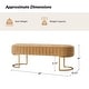 preview thumbnail 9 of 7, Jonas 46" Upholstered Bench with Channel-tufted Cushion and Metal Base by HULALA HOME