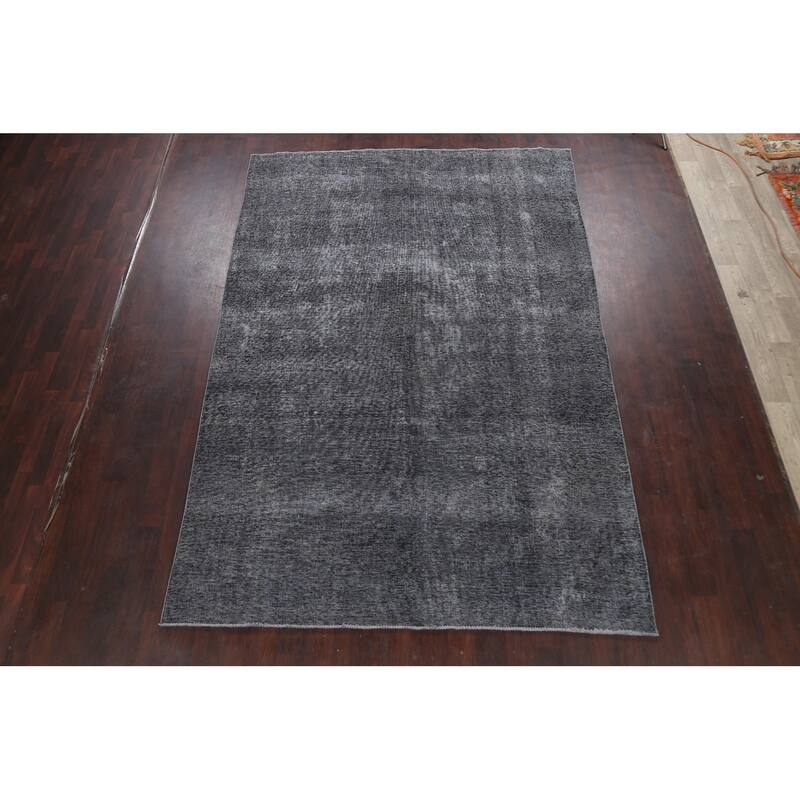 Over-Dye Mashad Persian Area Rug Wool Handmade Living Room Carpet - 7'4" x 10'8"
