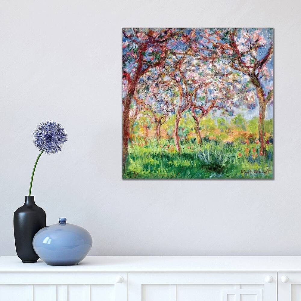 iCanvas "Printemps a Giverny, 1903 " by Claude Monet Canvas Print