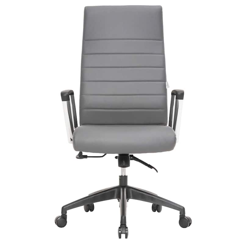 Hilton Modern High Back Ergonomic Leather Office Chair with Adjustable Height, Swivel, and Tilt for Conference or Executive Desk