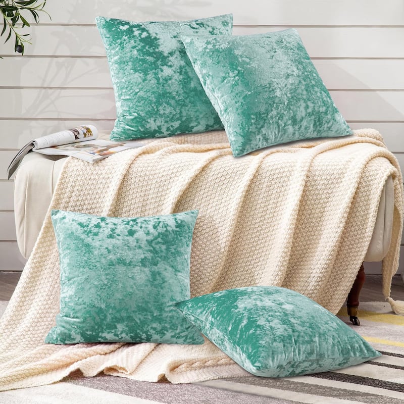Rancho Crushed Velvet Throw Pillow Cover Set, NO INSERT