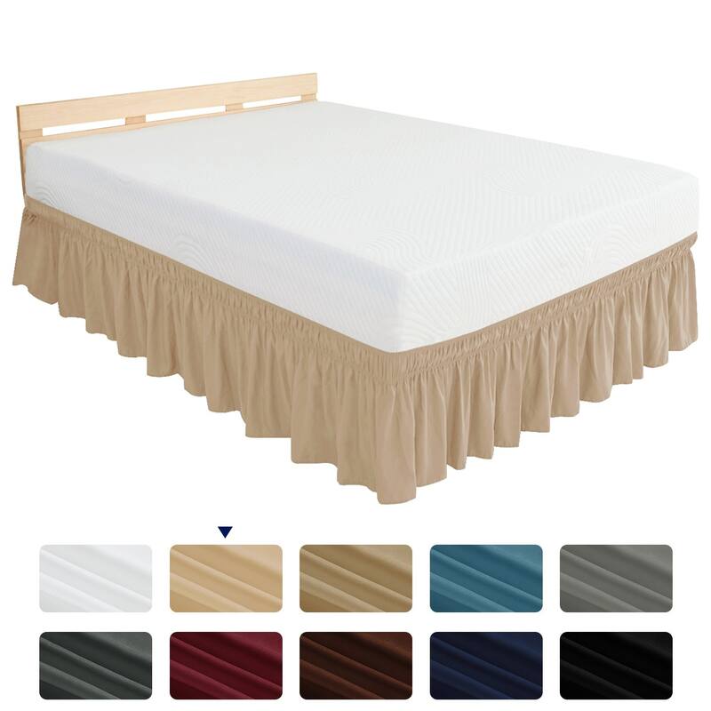 Subrtex Easy Fit 16-inch Drop Bed Skirts - Twin - Sand