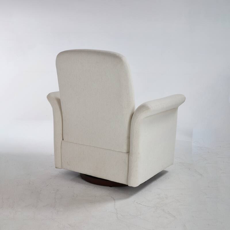 Modern Barrel Armchair with Wood Base