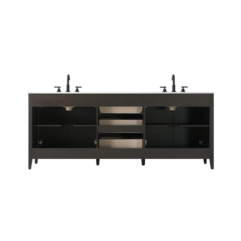 Elegant Lighting VF29384D Millie 84" Free Standing Double Basin Vanity
