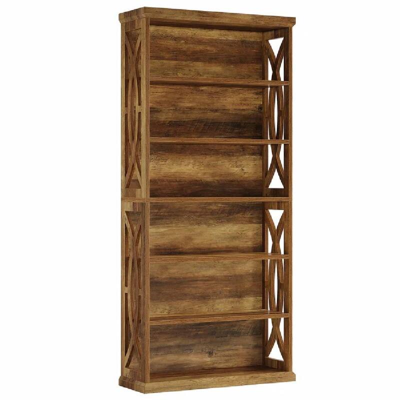 Classic Wooden Bookshelf - Elegant Display Shelves, Sturdy Freestanding Bookcase