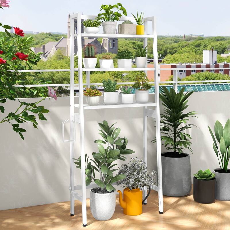 Gymax 3-Tier Over The Toilet Storage Shelf w/ Adjustable Adjustable