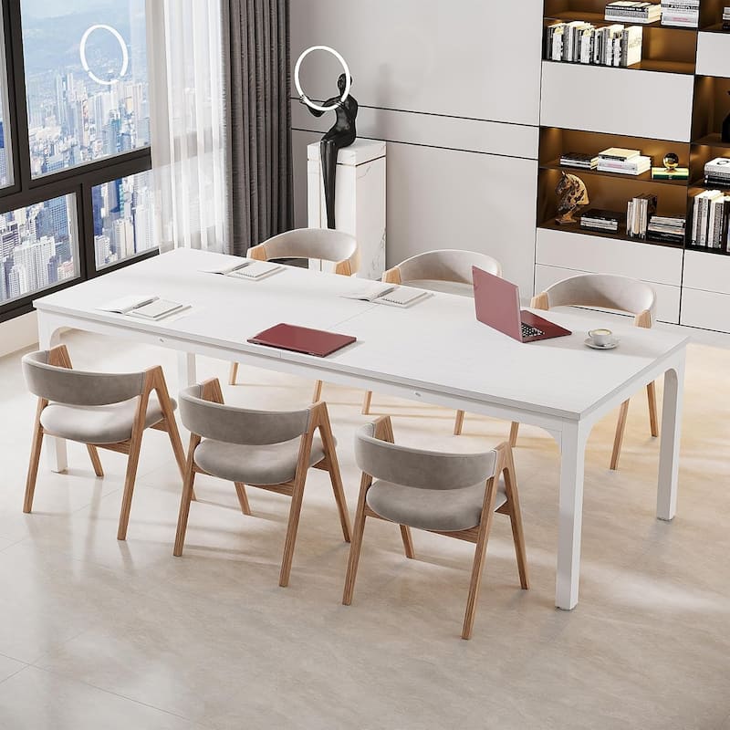 78.74" Large Rectangle Conference Table, Office Meeting/Seminar/Business Table Desk for Office Boardroom & Meeting Room