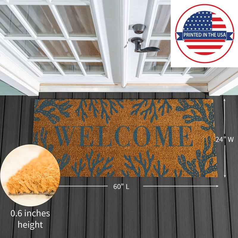 Coral Sea Welcome Coir Door Mat