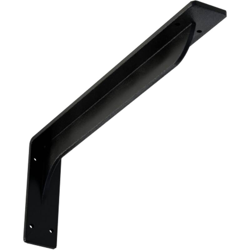 Embrey Steel Bracket - 2"W x 18"D x 6 1/2"H - Powder Coated Black