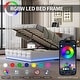 preview thumbnail 14 of 36, Modern Tufted Upholstered Platform Bed with LED Lights and USB charger