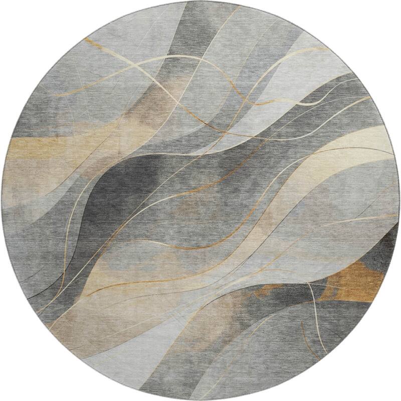 Premium Washable Super Soft Modern Waves Mayfield Rug