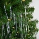 preview thumbnail 1 of 4, 1000ct Silver Tinsel Icicle Strands - 18" Christmas Decorations