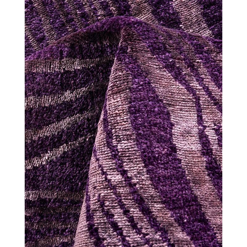 Contemporary Overdyed Wool Hand Knotted Area Rug - 5' 0" x 6' 6"