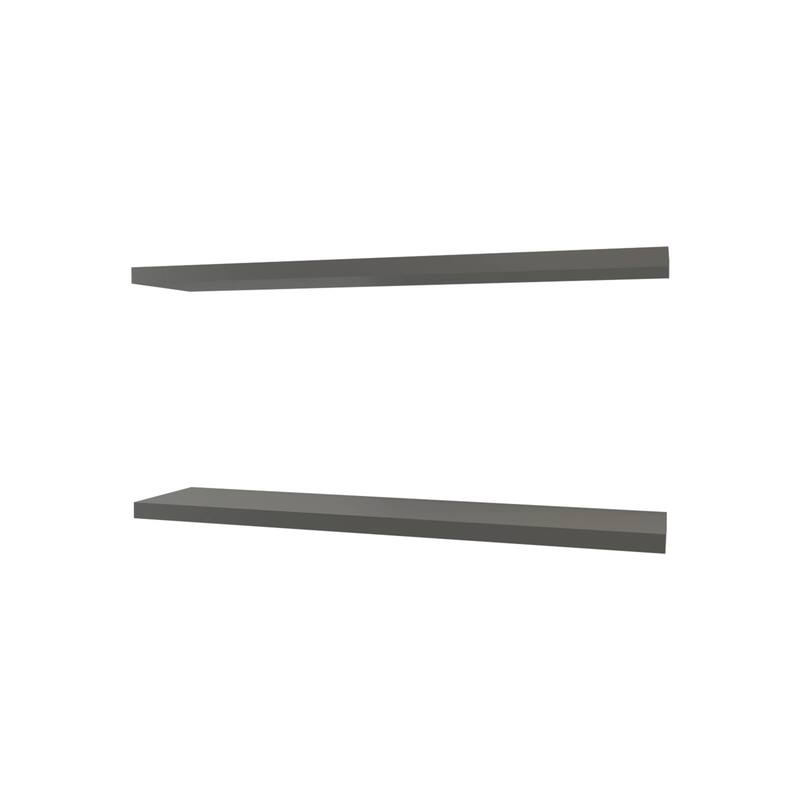 48-Inch Wall-Mounted Floating Shelf Two-Piece Set - N/A