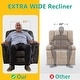preview thumbnail 22 of 23, Rocker Recliner Chair Oversized Manual 360° Swivel Recliners for Living Room