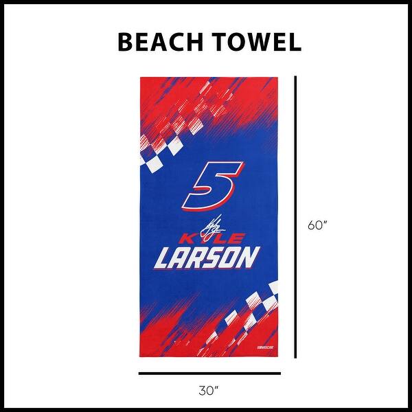 dimension image slide 7 of 19, NASCAR Simple Speed Beach Towel