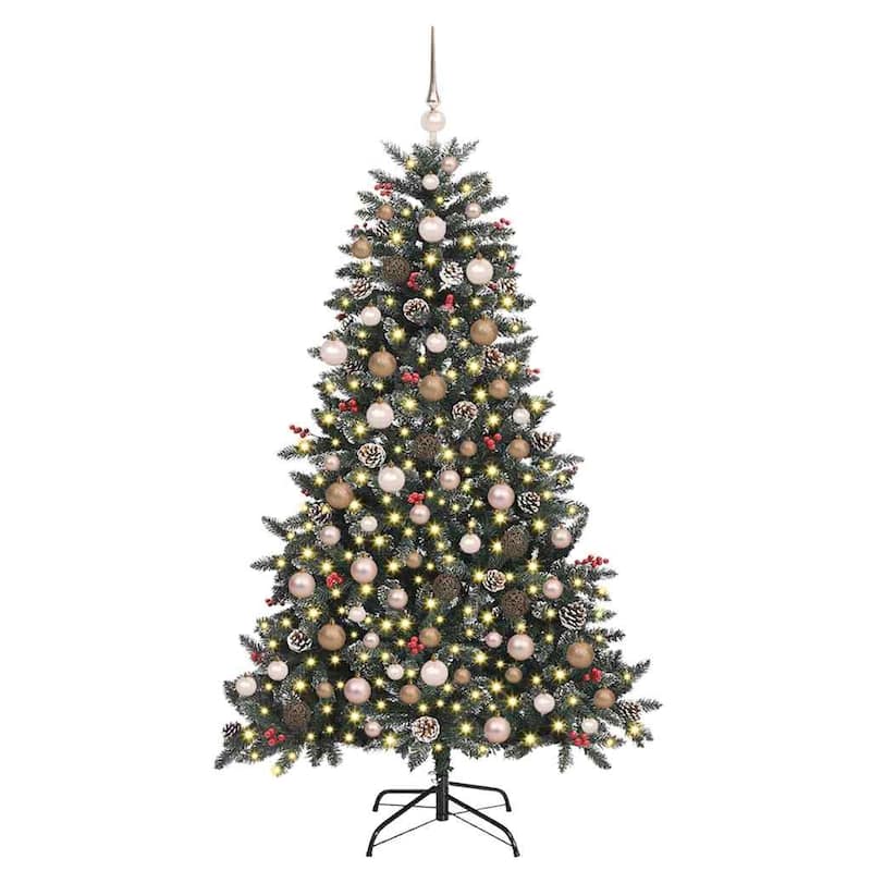 vidaXL Artificial Christmas Tree Green PVC