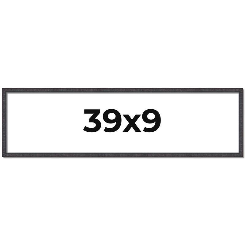 39x9 Frame Brown Solid Wood Picture Frame - Complete Modern Photo