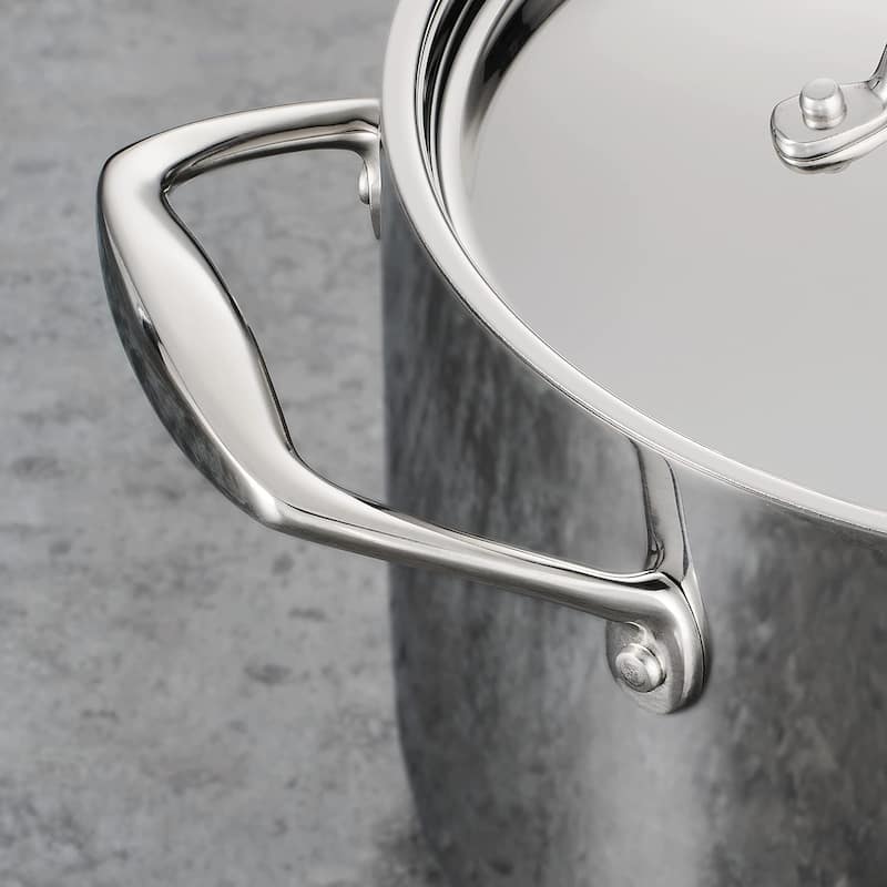 Tramontina 80116/009DS 3-Quart Tri-Ply Clad Covered Braiser, Stainless Steel