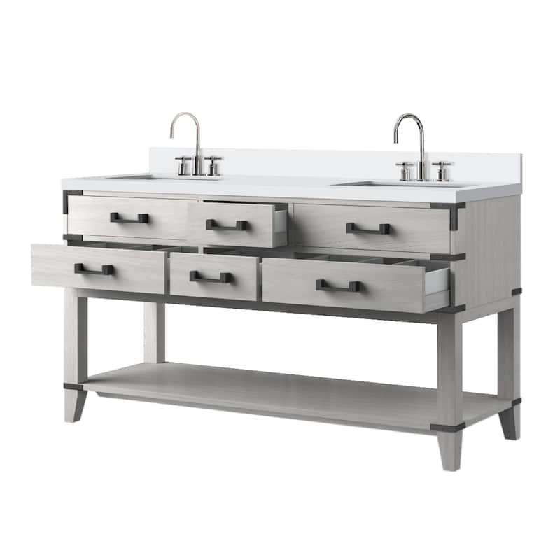 Norwalk Bath Vanity Cultured Marble Top, Sink and Faucet