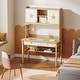preview thumbnail 7 of 10, 47" Industrial Kids Desk Study Station with Drawer and Hutch for Home