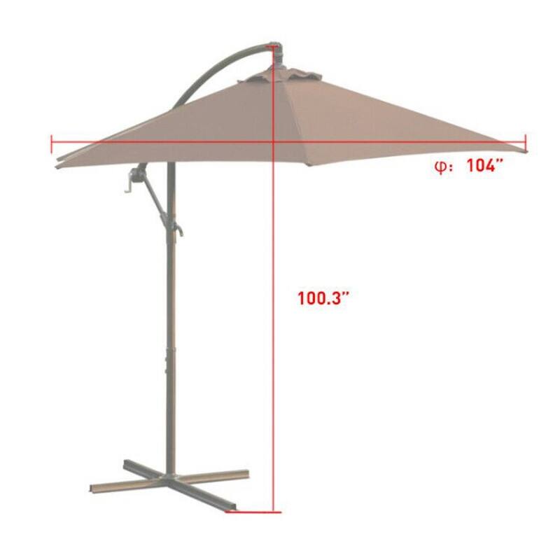 Mountain Creek 9' Cantilever Umbrella Set with Umbrella Base