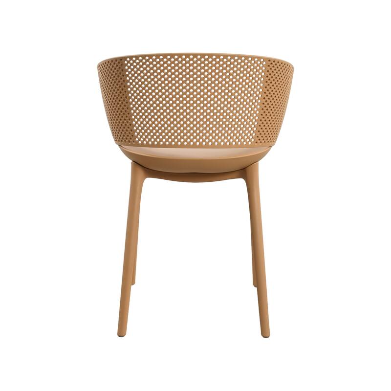 Christopher Knight Home - Gerald Modern Outdoor Plastic Dining Chair (Set of 2)