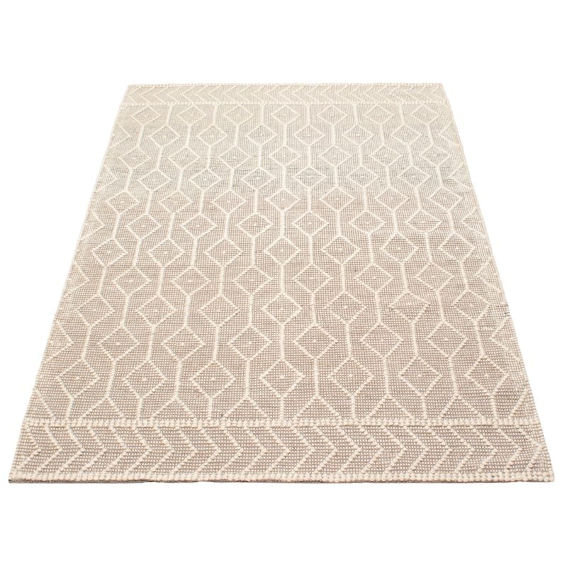 ECARPETGALLERY Braid weave Sienna Brown Wool Rug - 5'1 x 8'0